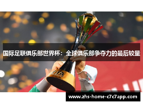 国际足联俱乐部世界杯:全球俱乐部争夺力的最后较量 国际足联俱乐部世界杯:全球俱乐部争夺力的最后较量