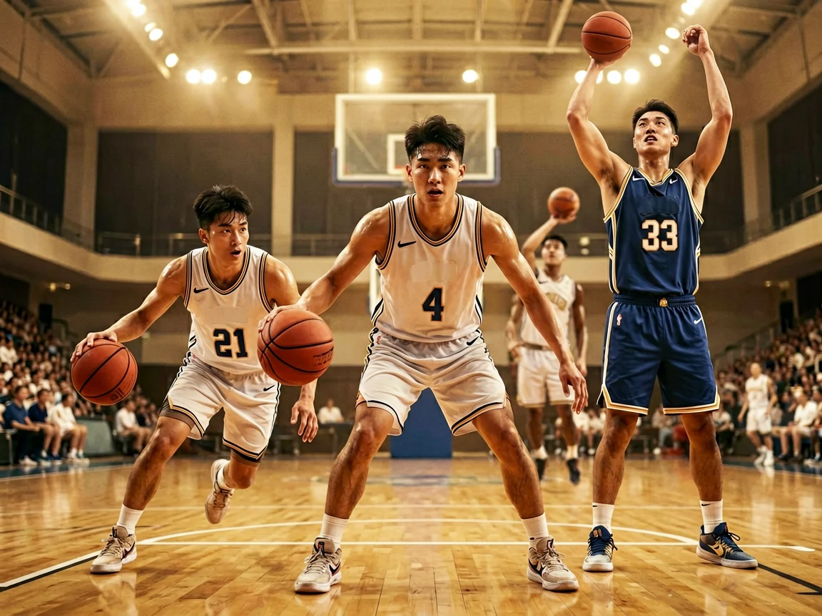 篮球赛前热身，中国男篮